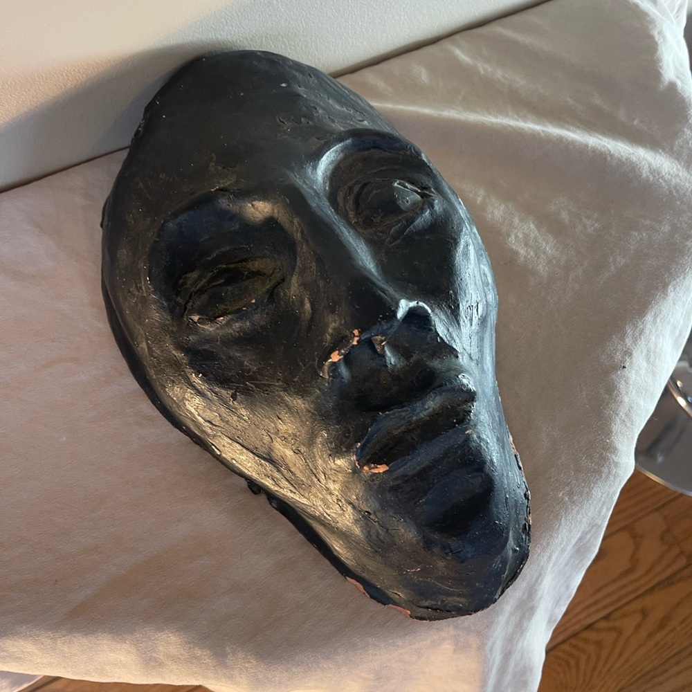 Tribal Face Head Mask Skull Vintage Sculpture Statue African Art Man Decor